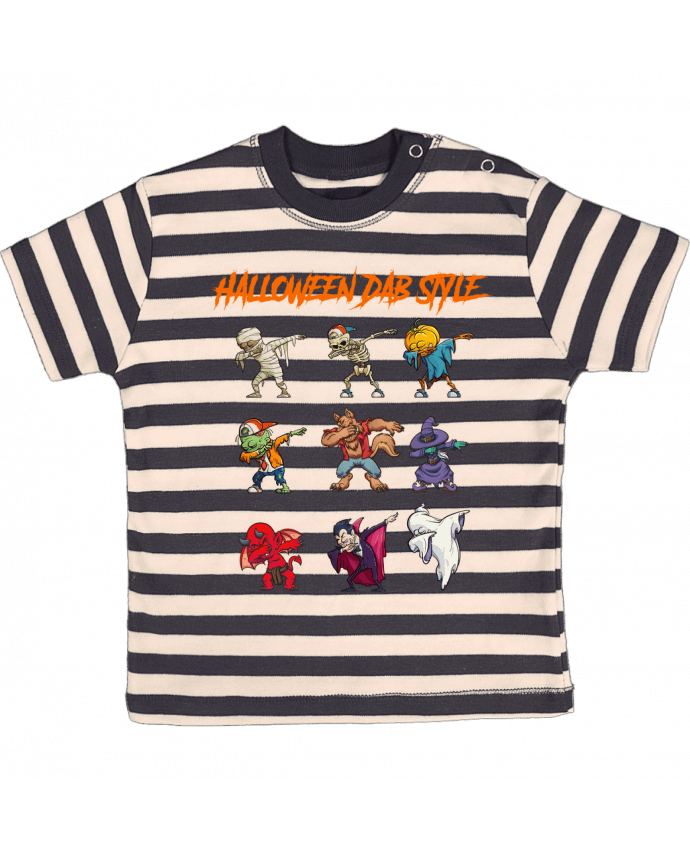 T-shirt baby with stripes HALLOWEEN DAB STYLE by fred design