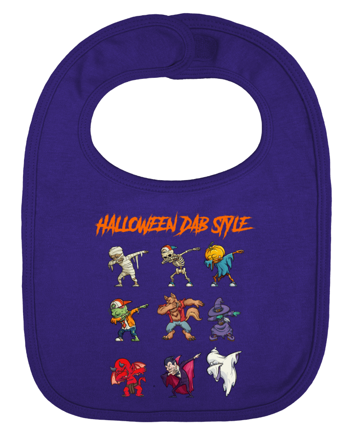 Baby Bib plain and contrast HALLOWEEN DAB STYLE by fred design