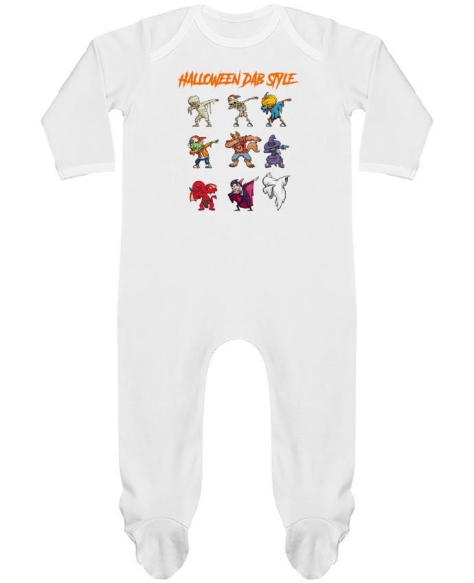 Baby Sleeper long sleeves Contrast HALLOWEEN DAB STYLE by fred design