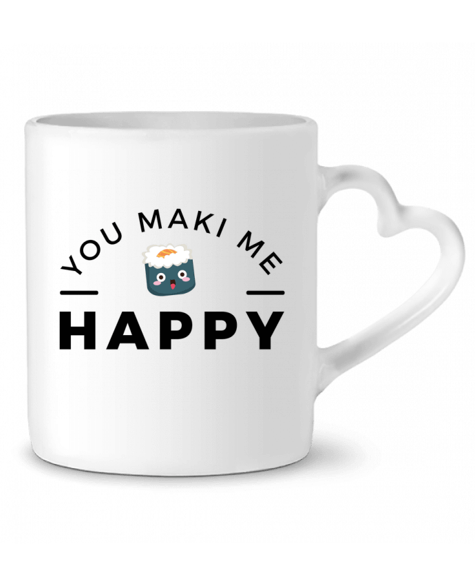 Mug coeur You Maki me Happy par Nana