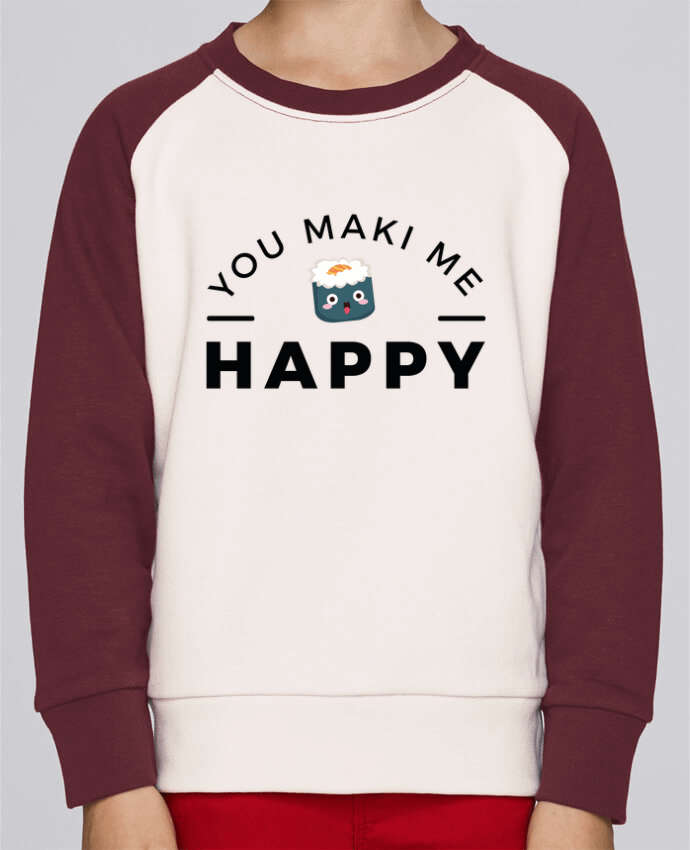Sweatshirt Kids Round Neck Stanley Mini Contrast You Maki me Happy by Nana