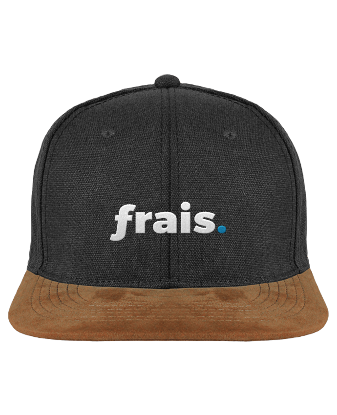 Casquette snapback visière Daim frais. brodé. Toile en coton délavée en Denim Blue ou Vintage Black.