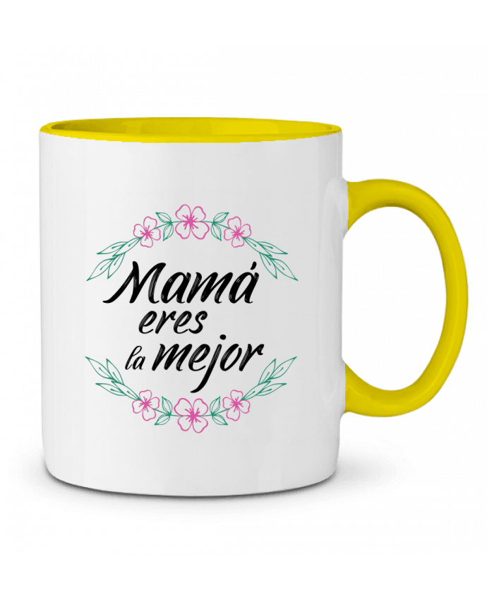 Two-tone Ceramic Mug Mama eres la mejor tunetoo
