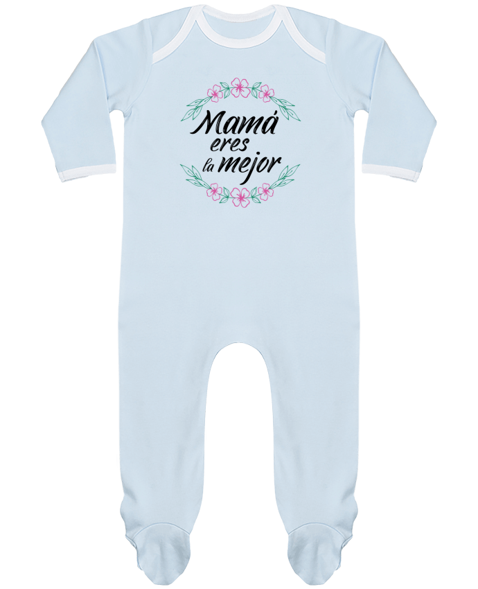 Pijama Bebé Manga Larga Contraste Mama eres la mejor por tunetoo