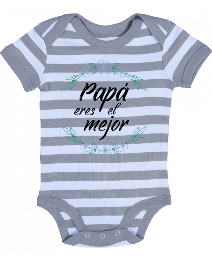 Baby Body striped Papa eres el mejor - tunetoo