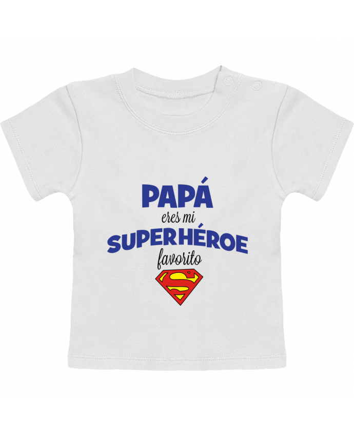 T-Shirt Baby Short Sleeve Papa eres mi superhéroe favorito manches courtes du designer tunetoo