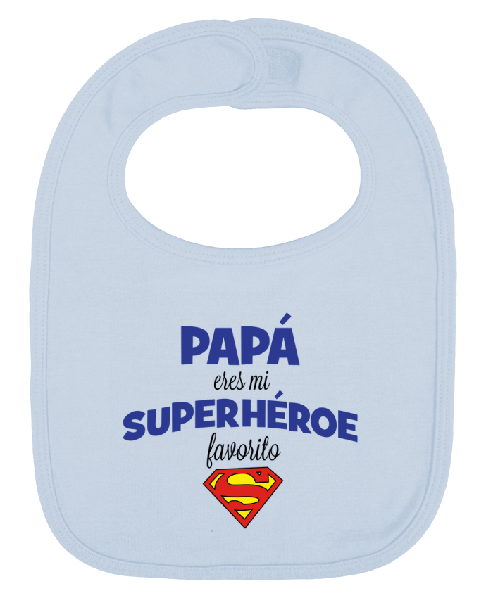 Bavoir bébé uni Papa eres mi superhéroe favorito par tunetoo