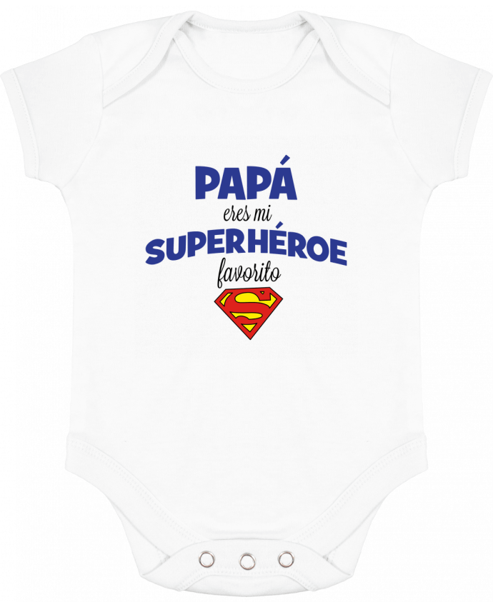 Baby Body Contrast Papa eres mi superhéroe favorito by tunetoo