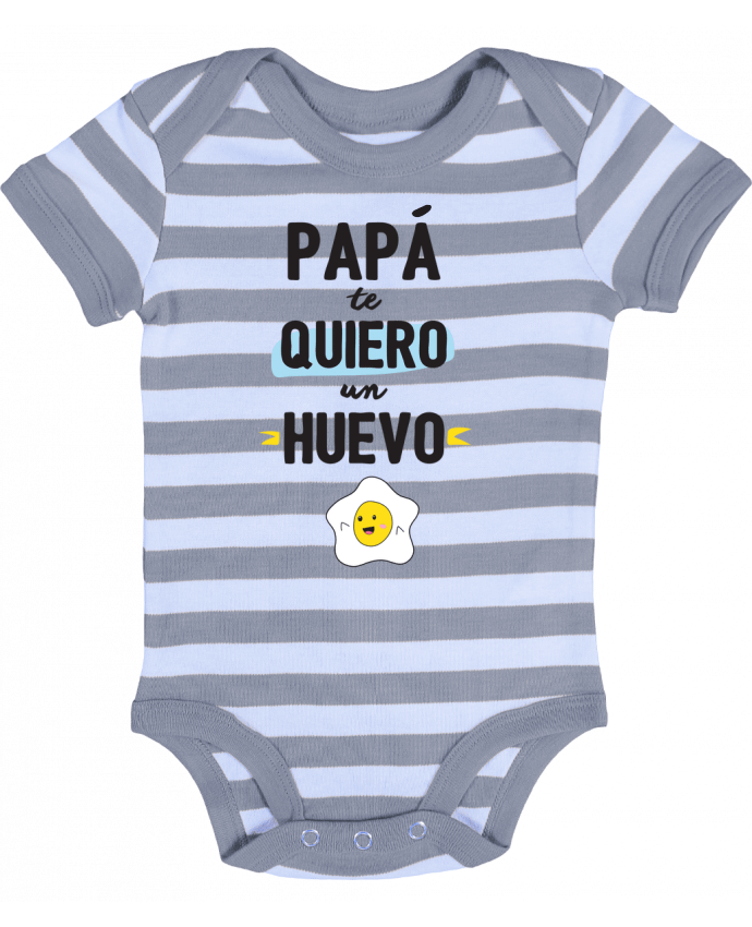 Body Bébé Rayé Papa te quiero un huevo - tunetoo