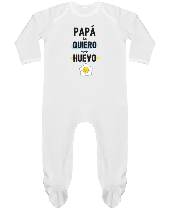 Baby Sleeper long sleeves Contrast Papa te quiero un huevo by tunetoo