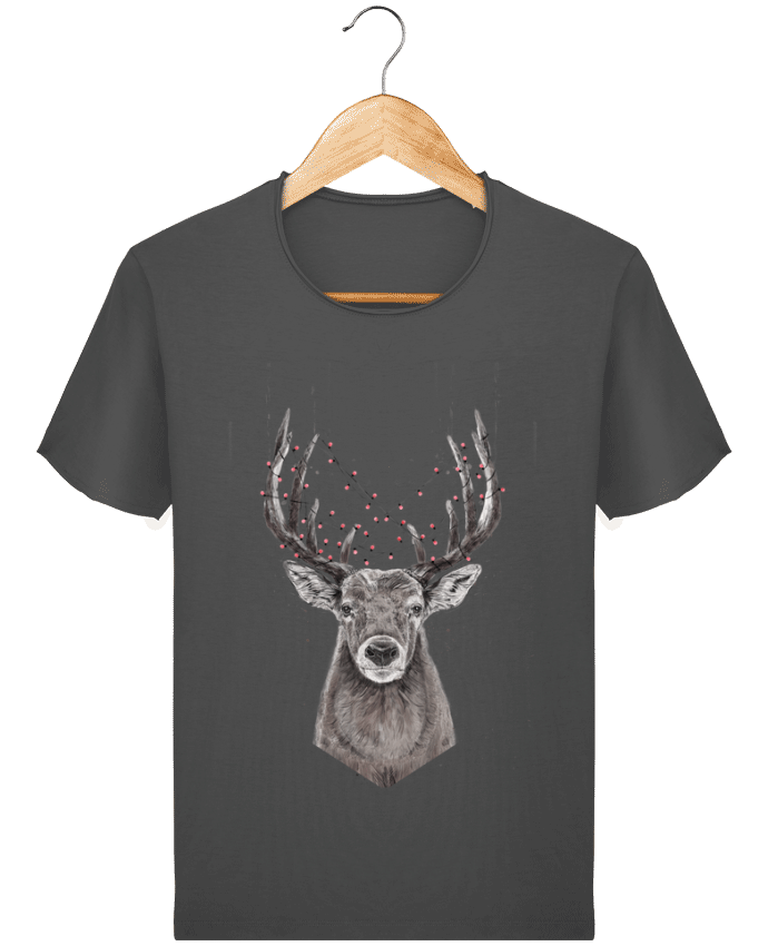  T-shirt Homme vintage Xmas deer par Balàzs Solti