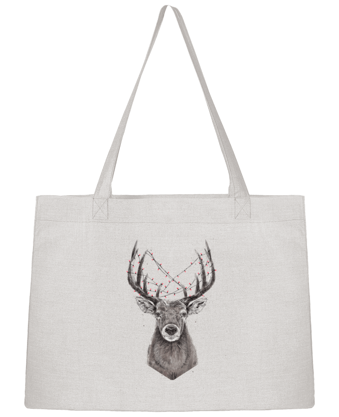 Shopping tote bag Stanley Stella Xmas deer by Balàzs Solti