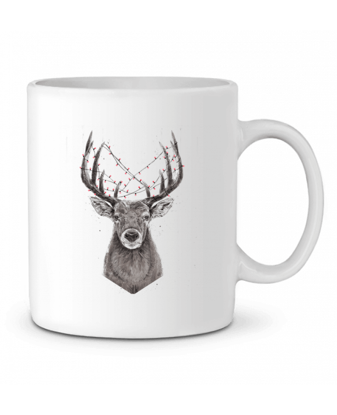 Ceramic Mug Xmas deer by Balàzs Solti