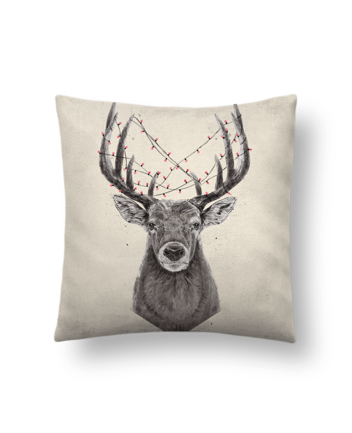 Cushion suede touch 45 x 45 cm Xmas deer by Balàzs Solti