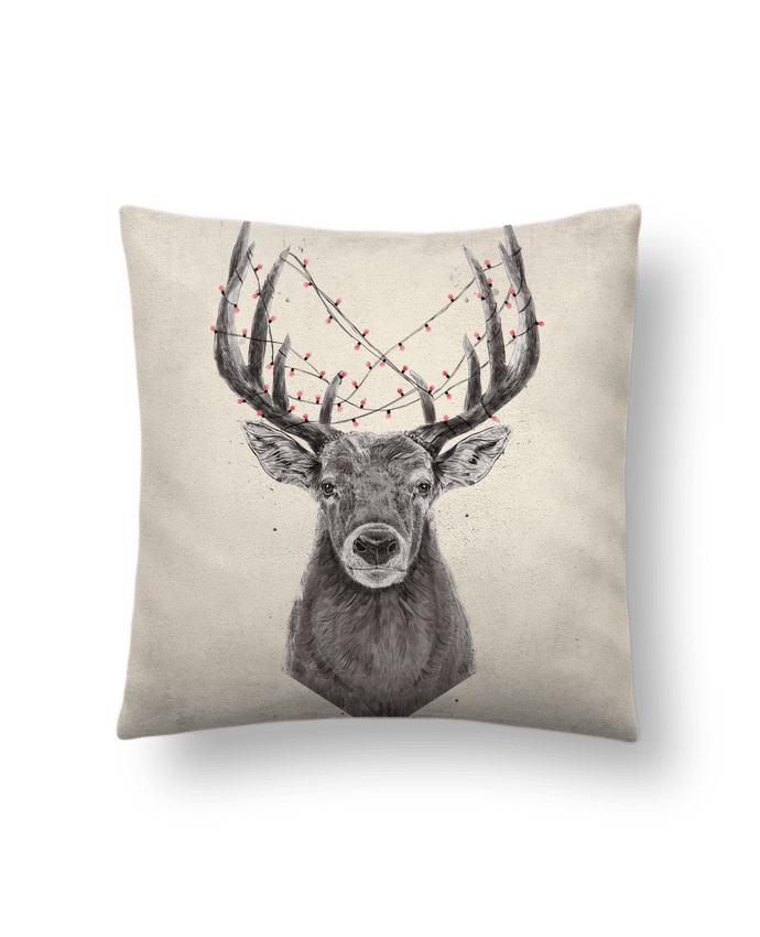 Coussin suédine Xmas deer par Balàzs Solti