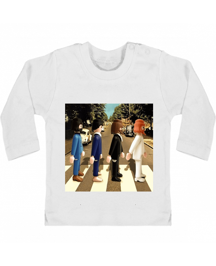 Baby T-shirt with press-studs long sleeve Playmobil Beatles manches longues du designer Bézaide