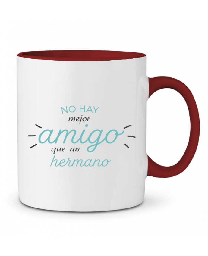 Mug bicolore No hay mejor amigo que un hermano tunetoo