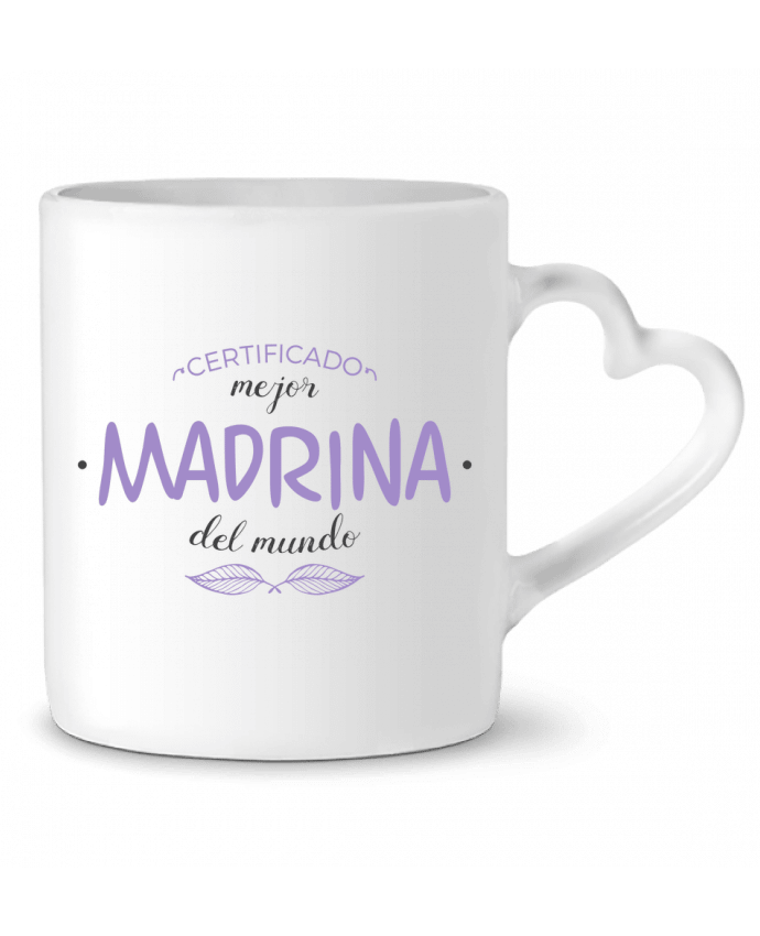 Mug Heart Certificado mejor madrina del mundo by tunetoo