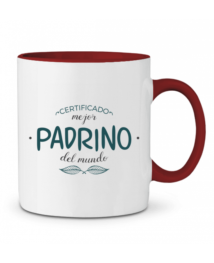 Mug bicolore Certificado mejor padrino del mundo tunetoo