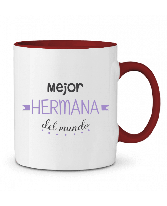 Mug bicolore Mejor hermana del mundo tunetoo
