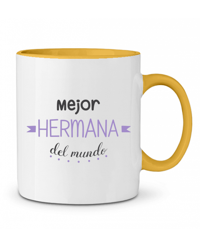 Taza Cerámica Bicolor Mejor hermana del mundo tunetoo