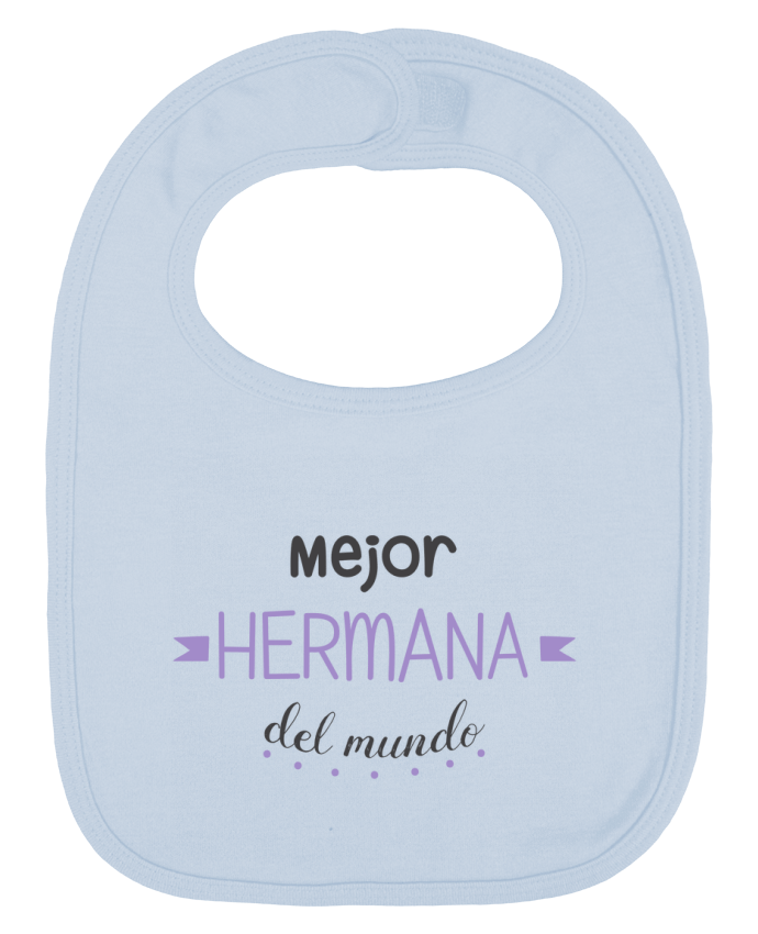 Bavoir bébé uni Mejor hermana del mundo par tunetoo
