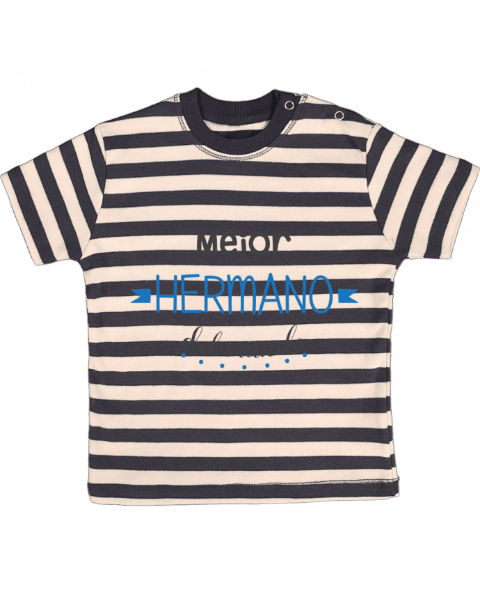 T-shirt baby with stripes Mejor hermano del mundo by tunetoo