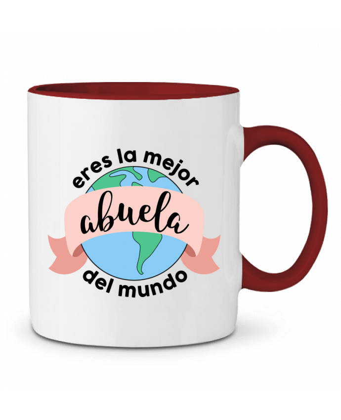 Mug bicolore Eres la mejor abuela del mundo tunetoo