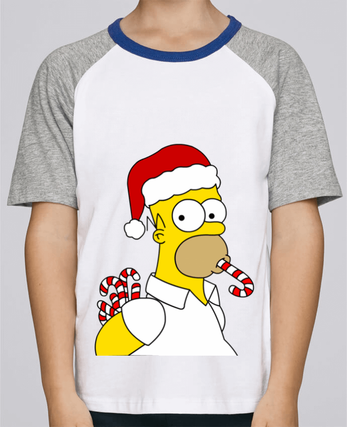 T-shirt enfant Baseball Simpson Noël par Forgo