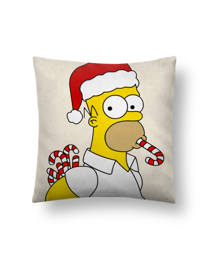 Coussin suédine Simpson Noël par Forgo