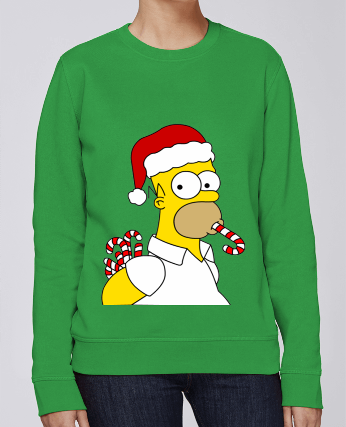Unisex Sweatshirt Crewneck Medium Fit Rise Simpson Noël by Forgo