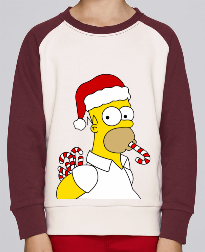 Sweat baseball enfant Simpson Noël par Forgo