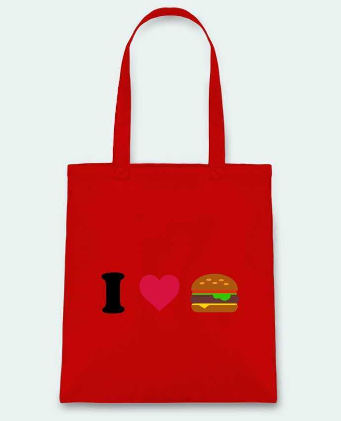 Tote Bag cotton I love burger by tunetoo