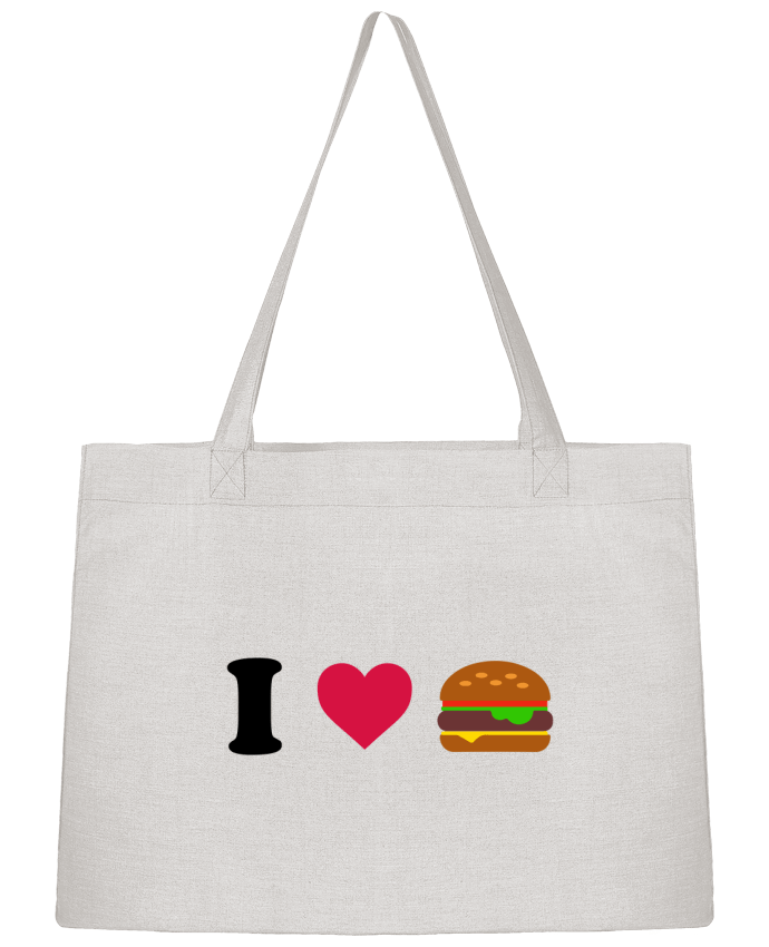 Shopping tote bag Stanley Stella I love burger by tunetoo