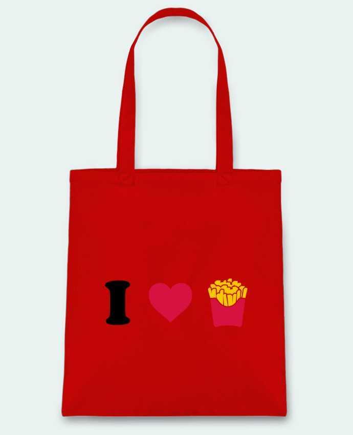 Tote Bag cotton I love fries by tunetoo