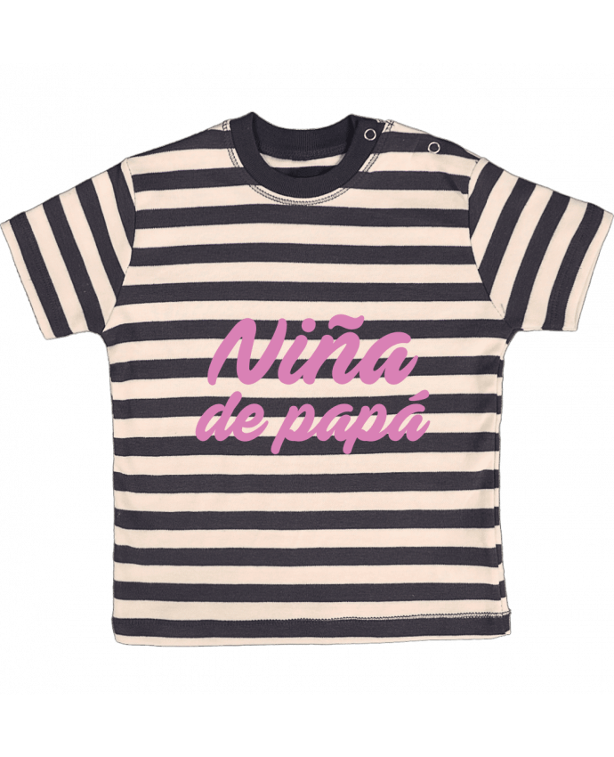 T-shirt baby with stripes Papá / Niña de papá by tunetoo