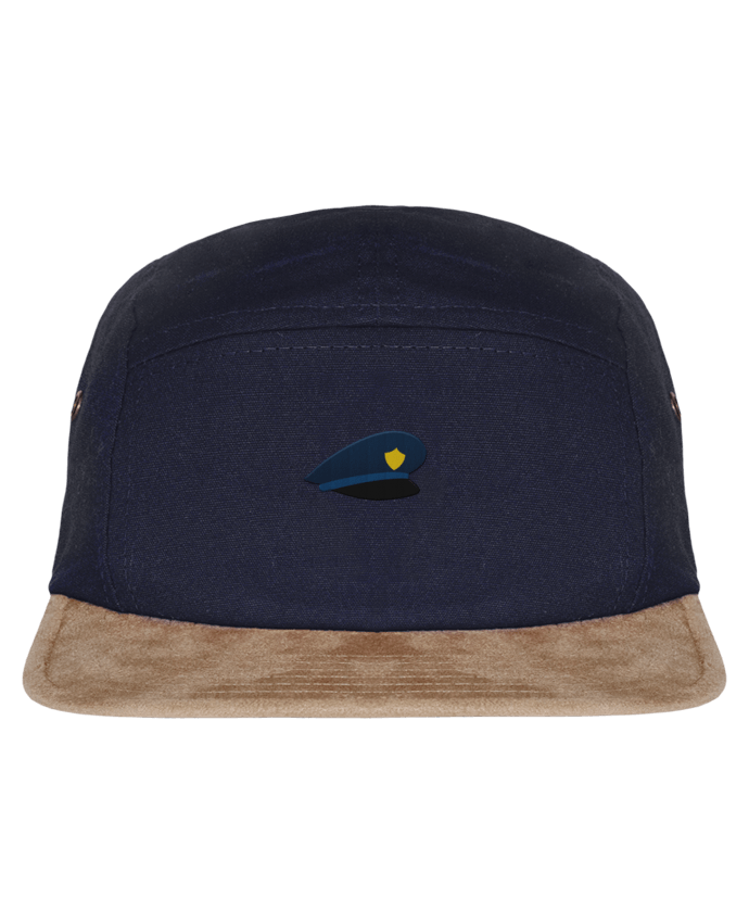 5 Panel Cap suede effect visor Policeman by tunetoo