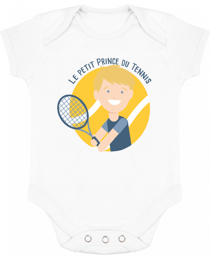 Body bébé manches contrastées Le Petit Prince du Tennis par Le Petit Prince du Tennis