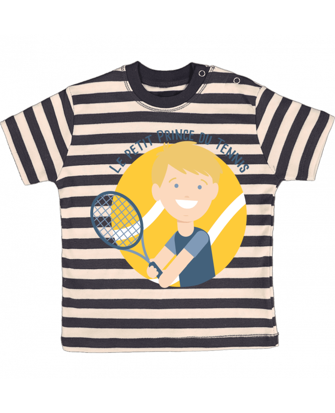 Tee-shirt bébé à rayures Le Petit Prince du Tennis par Le Petit Prince du Tennis