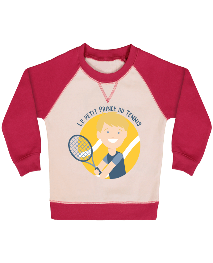 Sweat bébé manches contrastée Le Petit Prince du Tennis par Le Petit Prince du Tennis