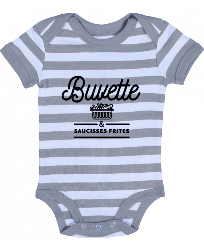 Baby Body striped Buvette et Saucisse frites - PDT