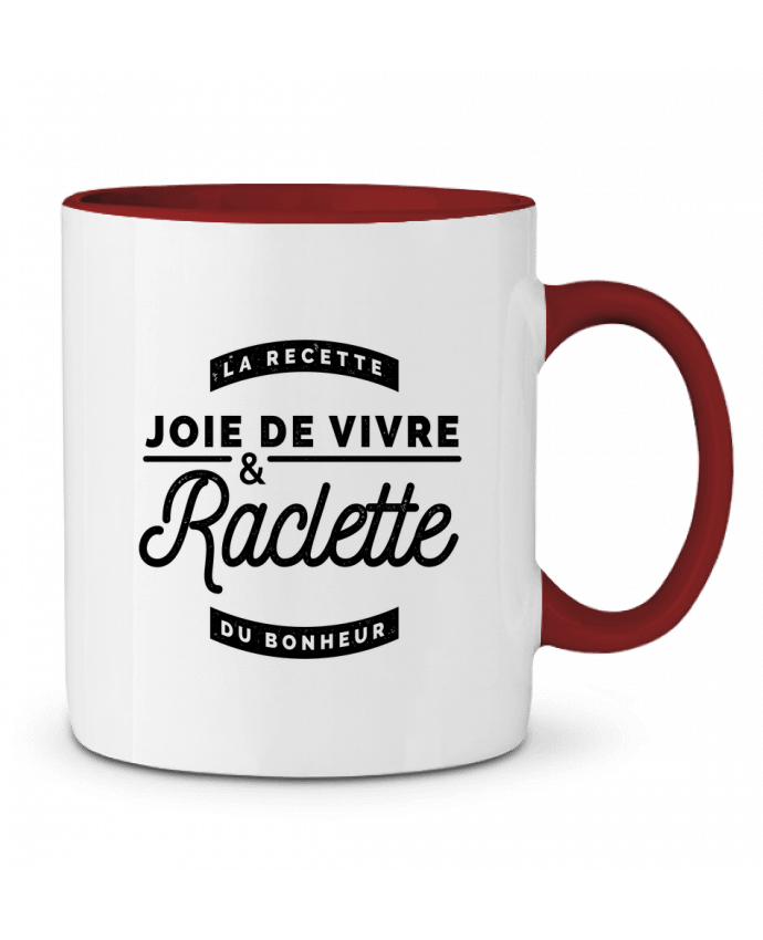Mug bicolore Joie de vivre et raclette Rustic
