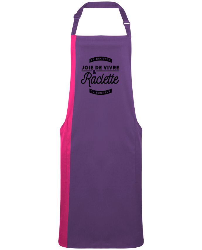 Tablier bicolore Joie de vivre et raclette par  Rustic