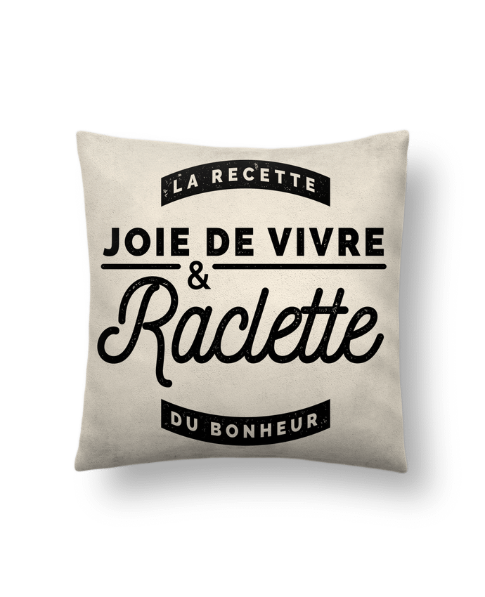 Cushion suede touch 45 x 45 cm Joie de vivre et raclette by Rustic