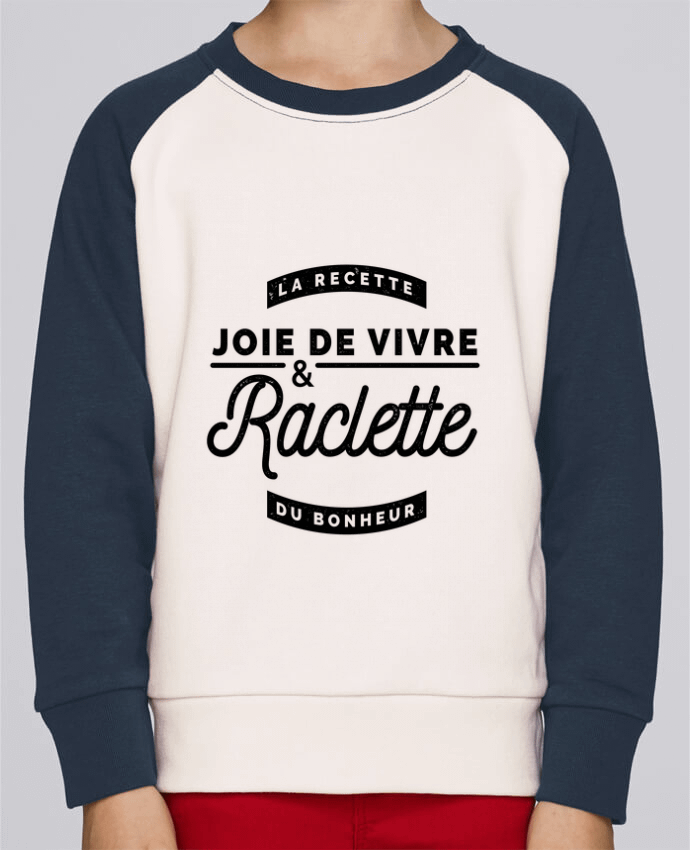 Sweat baseball enfant Joie de vivre et raclette par Rustic