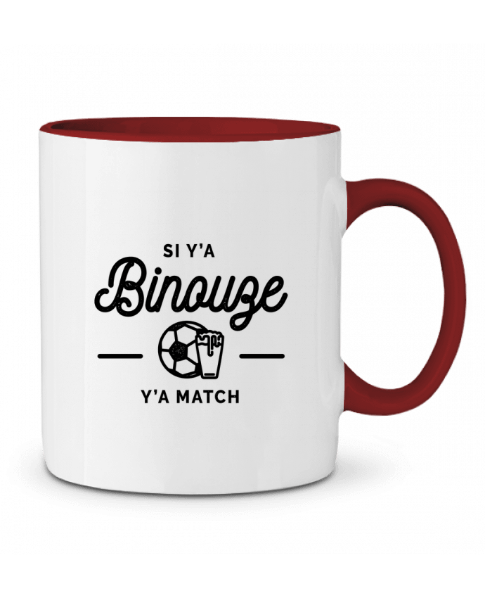 Mug bicolore Si y'a bineuse y'a match Rustic