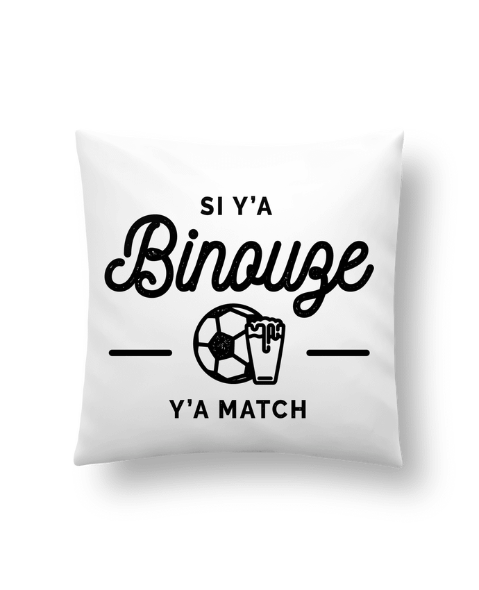 Cushion synthetic soft 45 x 45 cm Si y'a bineuse y'a match by Rustic