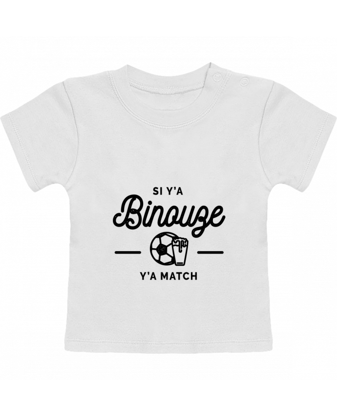 T-Shirt Baby Short Sleeve Si y'a bineuse y'a match manches courtes du designer Rustic