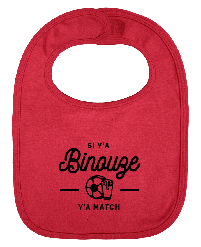 Baby Bib plain and contrast Si y'a bineuse y'a match by Rustic