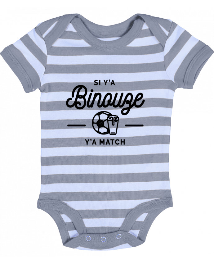 Baby Body striped Si y'a bineuse y'a match - Rustic